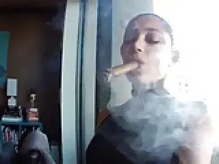 DD smoking and strapon