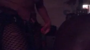 Ebony goddess squirting while pegging bf