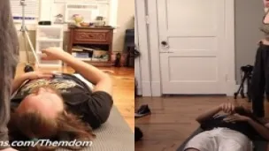 Gia’s Sweaty First Time Facesitting – Humiliating him with help from Choker – Preview